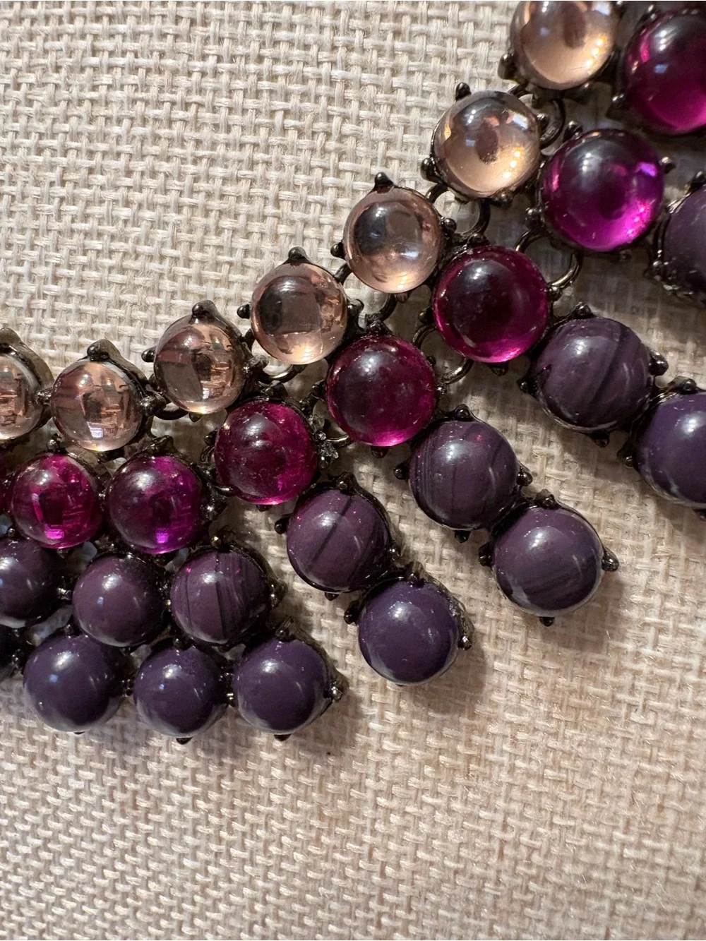 Coldwater Creek Purple and Pink Statement Necklace